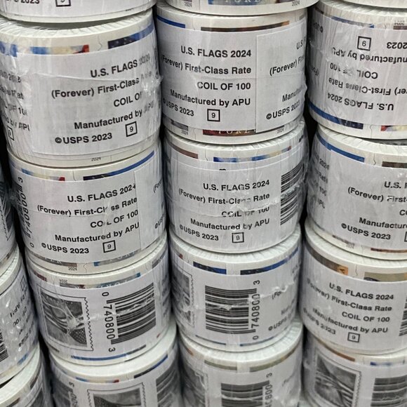 New 10 Rolls Authentic Forever 2024 US Flag Postage 1000 PRICE FIRM - Picture 2 of 2